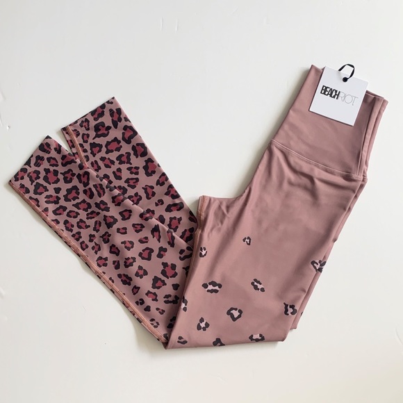 Beach Riot Pants - BEACH RIOT 🐆 Pink Leopard Leggings